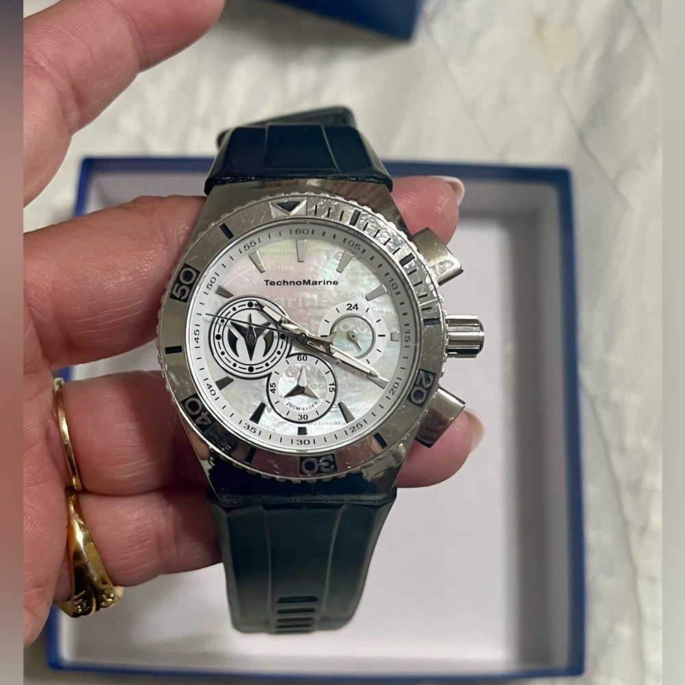 Technomarine Cruise 46.55 mm SS Watch with Mother-of-Pearl Dial